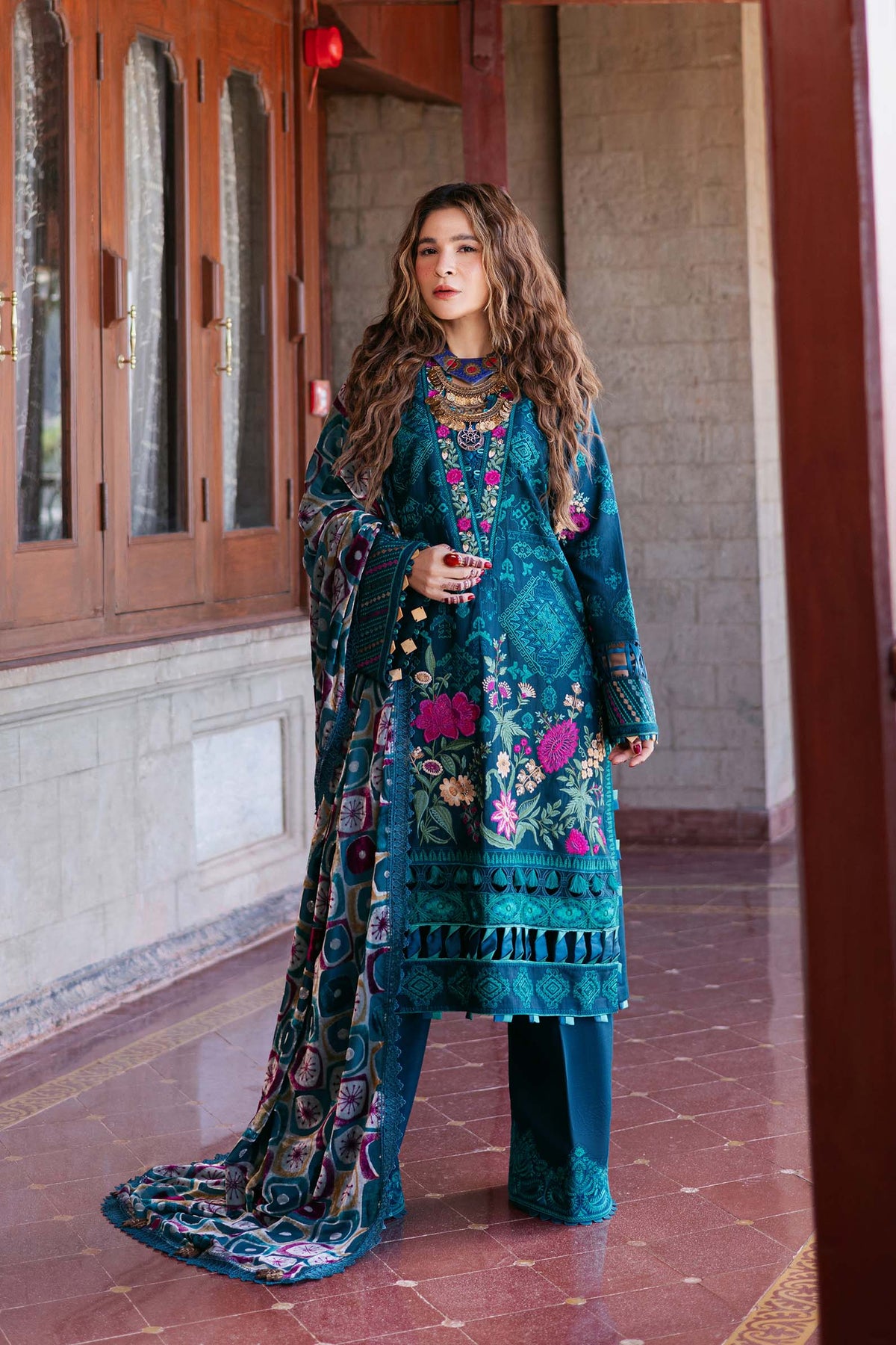 Maryam Hussain | Winter Shawl 2024 |  Opal by Maryam Hussain - Designer Dress - Type: Ladies Clothes - Available at Libayah - 100% Original