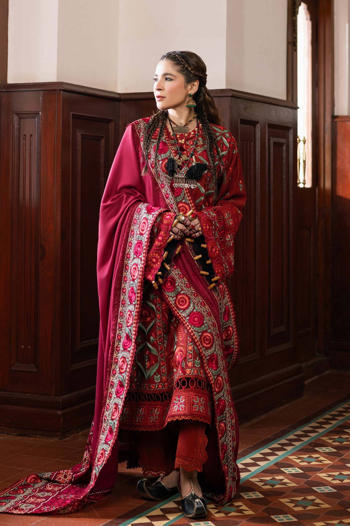 Maryam Hussain | Winter Shawl 2024 |  Fall by Maryam Hussain - Designer Dress - Type: Ladies Clothes - Available at Libayah - 100% Original