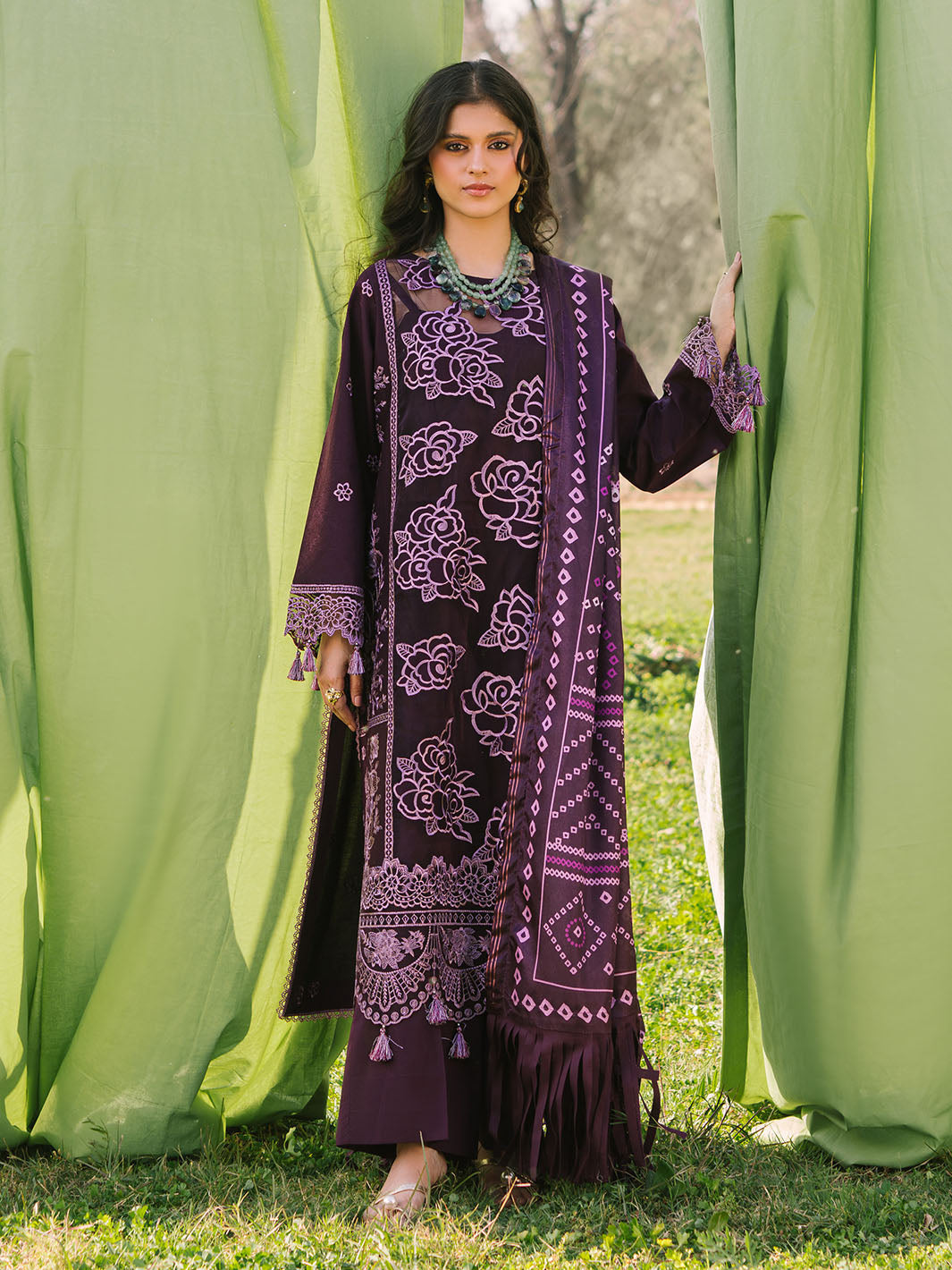 Mahnur | Dahlia Luxury Lawn 25 | Lea by Mahnur - Designer Dress - Type: Ladies Clothes - Available at Libayah - 100% Original
