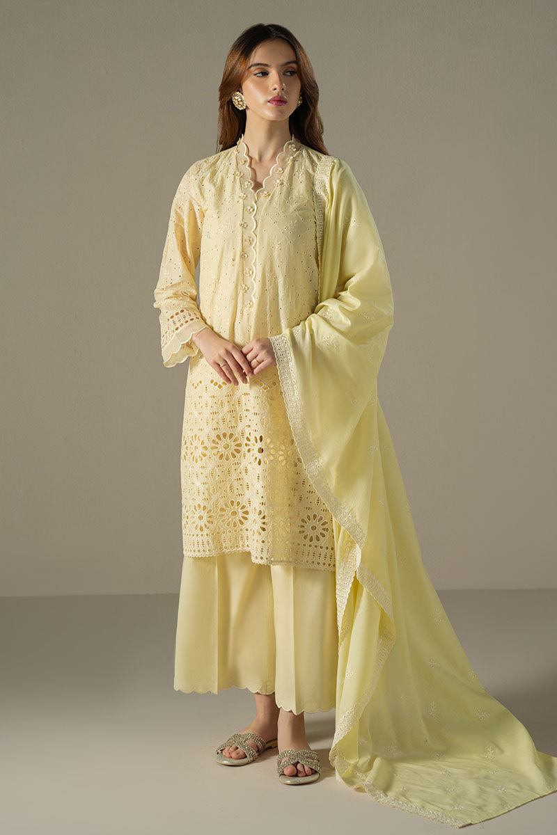 Cross Stitch | Chikankari Lawn 25 | LEMON ZEST by Cross Stitch - Designer Dress - Type: Ladies Clothes - Available at Libayah - 100% Original