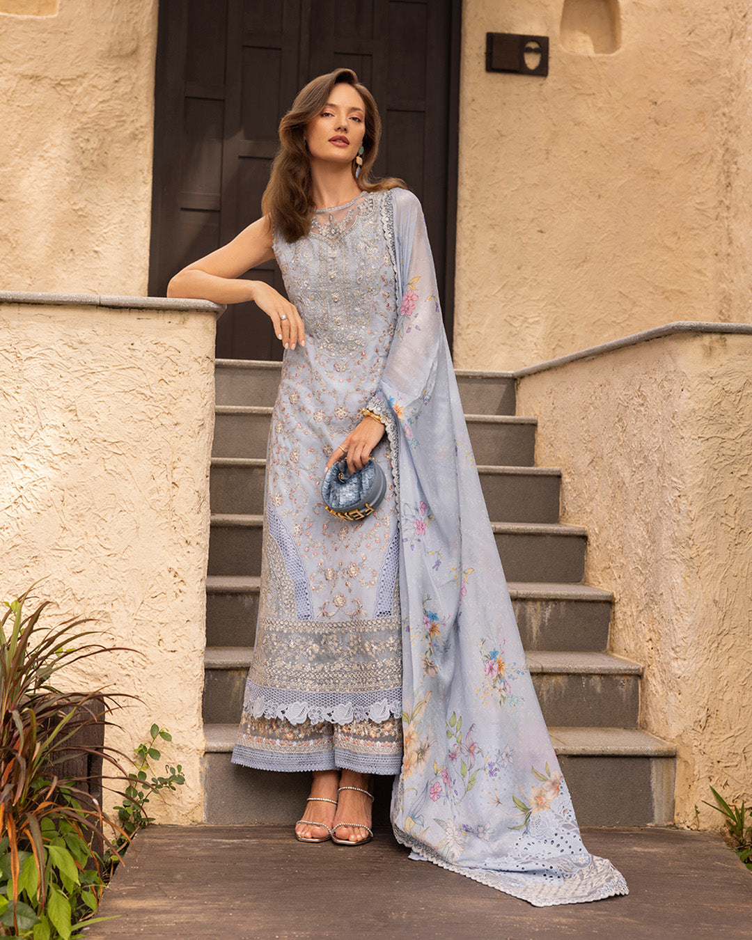 Faiza Saqlain | Zinnia Luxury Lawn | Liana - by Libayah - Registered Vendor of : Faiza Saqlain - 100% Original Designer Dress