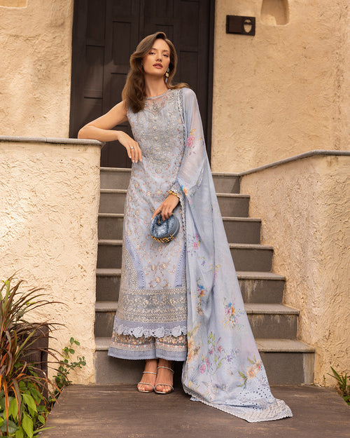Faiza Saqlain | Zinnia Luxury Lawn | Liana - by Libayah - Registered Vendor of : Faiza Saqlain - 100% Original Designer Dress