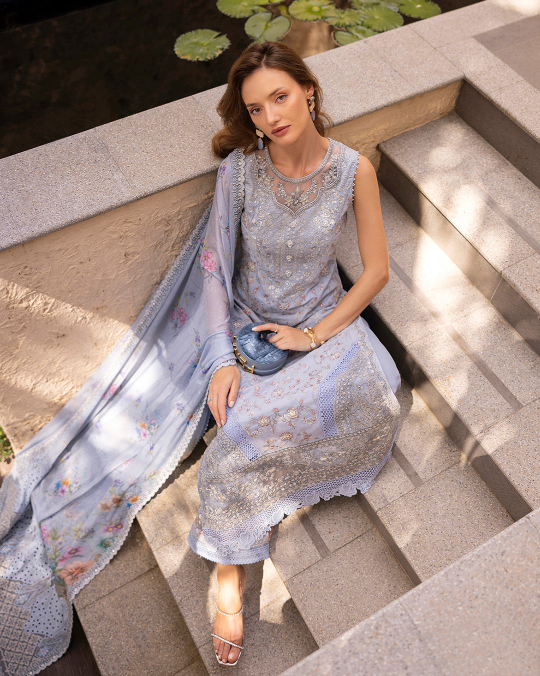 Faiza Saqlain | Zinnia Luxury Lawn | Liana - by Libayah - Registered Vendor of : Faiza Saqlain - 100% Original Designer Dress