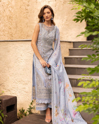 Faiza Saqlain | Zinnia Luxury Lawn | Liana - by Libayah - Registered Vendor of : Faiza Saqlain - 100% Original Designer Dress