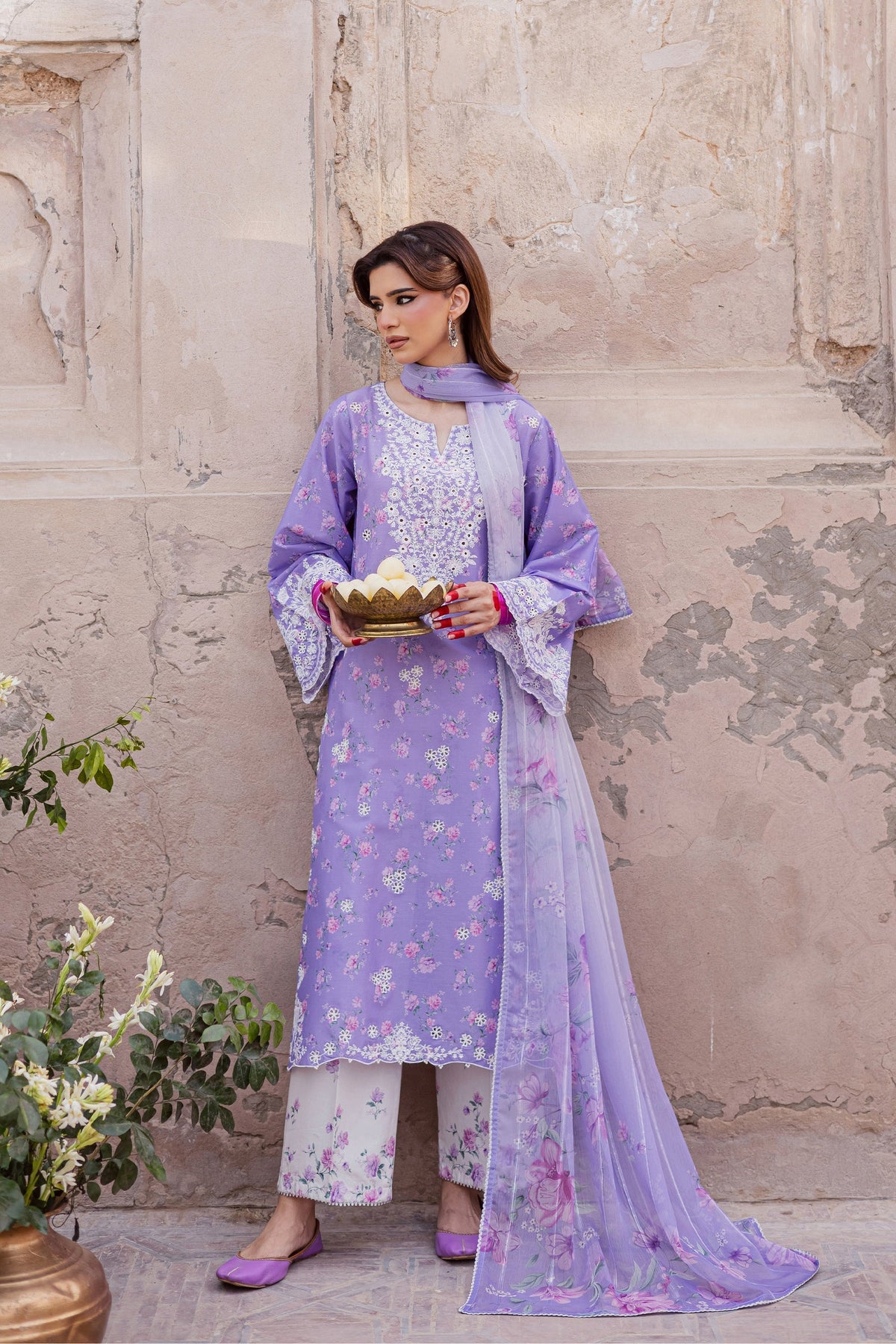 Batik | Festive Eid 26 | Lilac Luna by Batik - Designer Dress  - Type : Ladies Clothes - Available at Libayah - 100% Original 