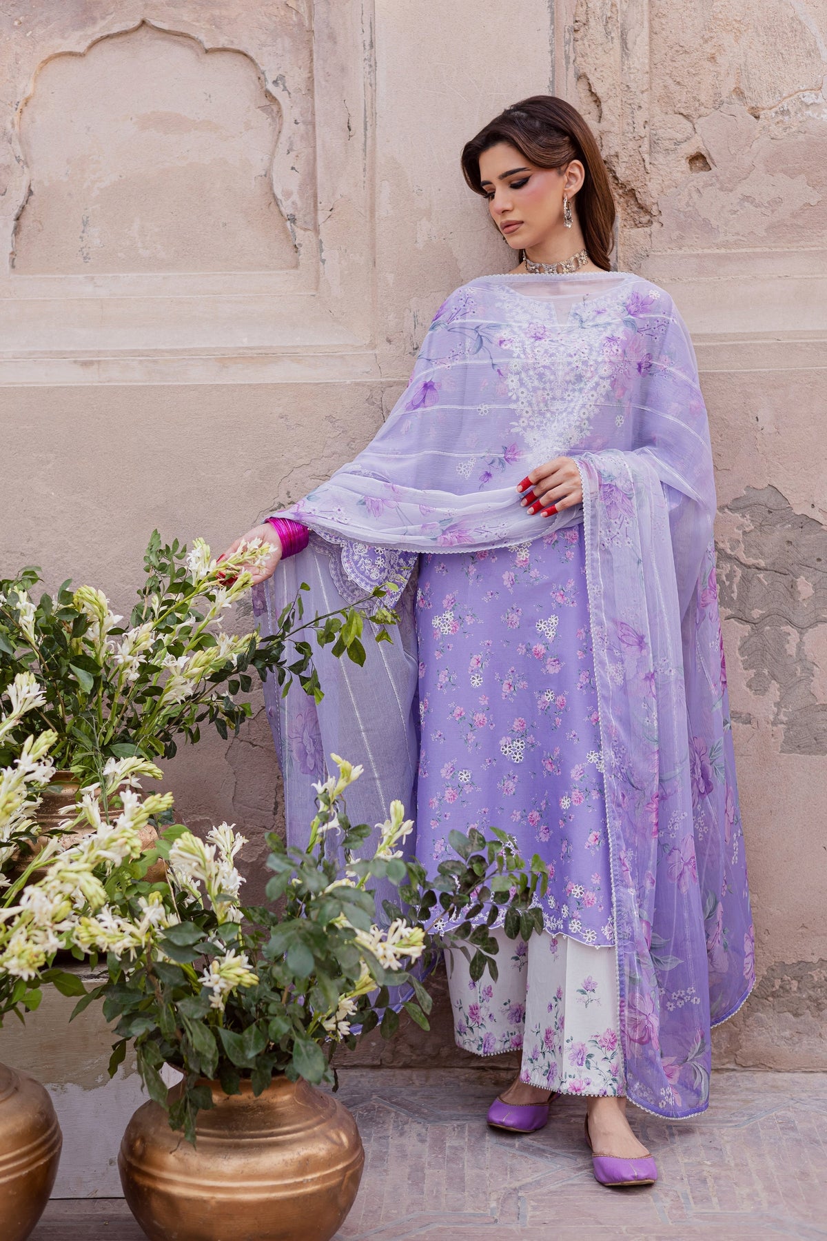 Batik | Festive Eid 26 | Lilac Luna by Batik - Designer Dress  - Type : Ladies Clothes - Available at Libayah - 100% Original 