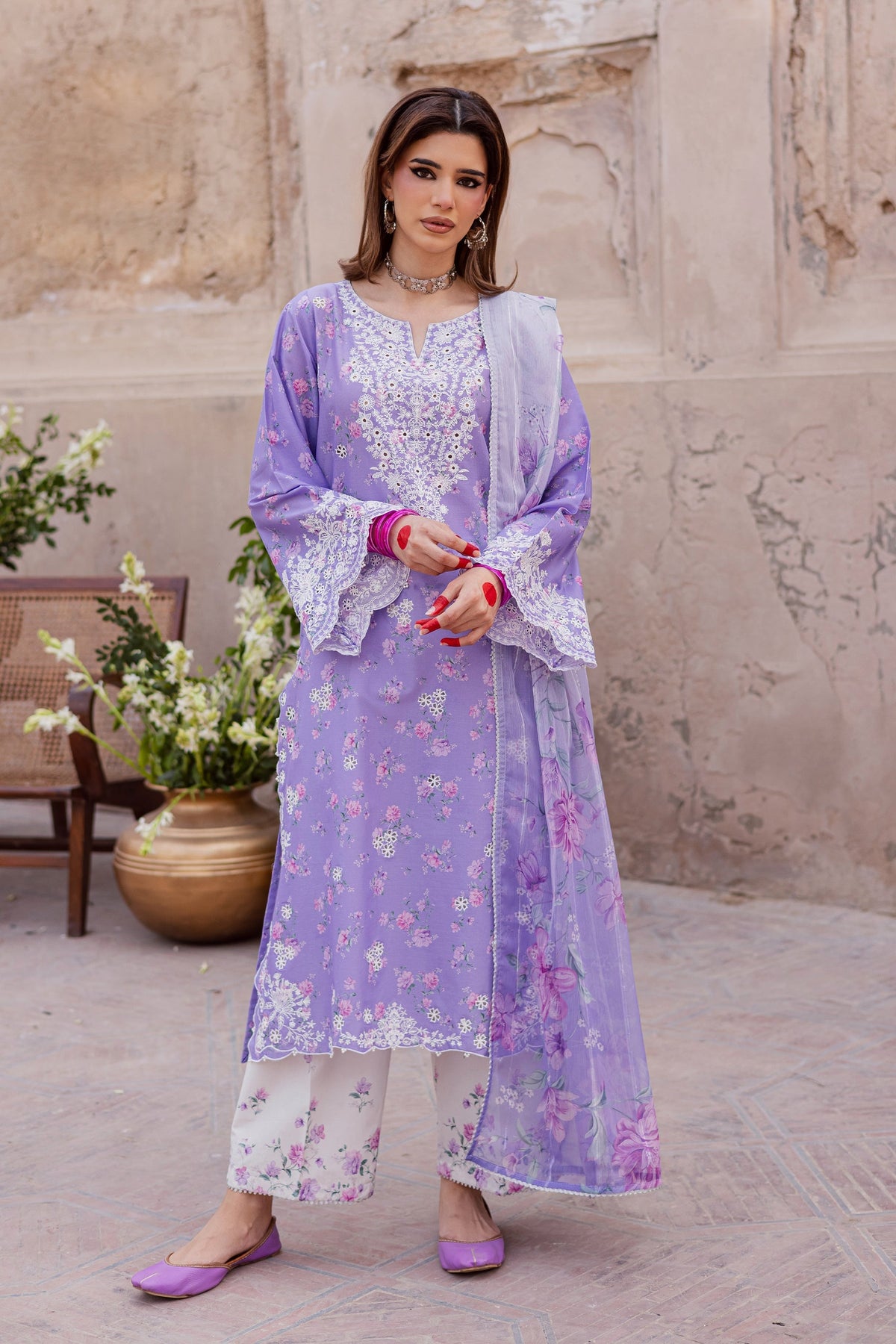 Batik | Festive Eid 26 | Lilac Luna by Batik - Designer Dress  - Type : Ladies Clothes - Available at Libayah - 100% Original 