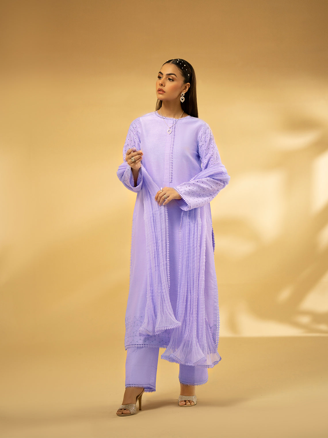 Fozia Khalid | Eid Edit 24 | Lilac Dreamscape by Fozia Khalid - Designer Dress - Type: Ladies Clothes - Available at Libayah - 100% Original