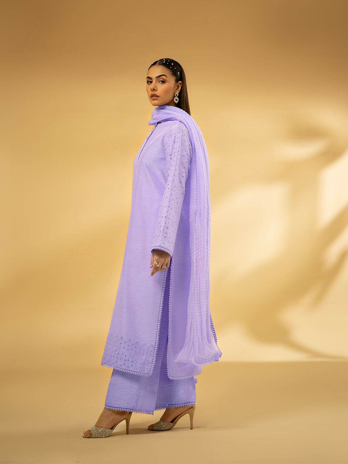 Fozia Khalid | Eid Edit 24 | Lilac Dreamscape by Fozia Khalid - Designer Dress - Type: Ladies Clothes - Available at Libayah - 100% Original