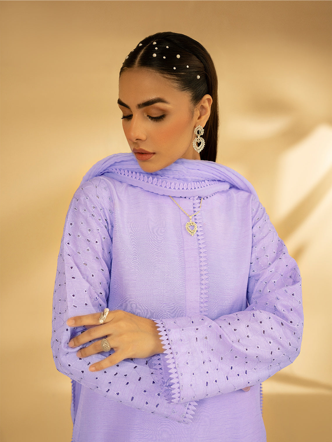 Fozia Khalid | Eid Edit 24 | Lilac Dreamscape by Fozia Khalid - Designer Dress - Type: Ladies Clothes - Available at Libayah - 100% Original