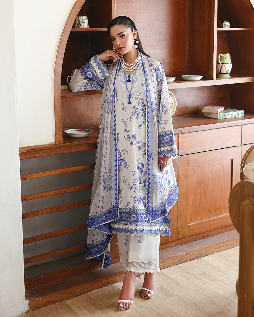 Roheenaz | Eclat Garden Printed Lawn | Lilac bloom by Roheenaz - Designer Dress  - Type : Ladies Clothes - Available at Libayah - 100% Original 