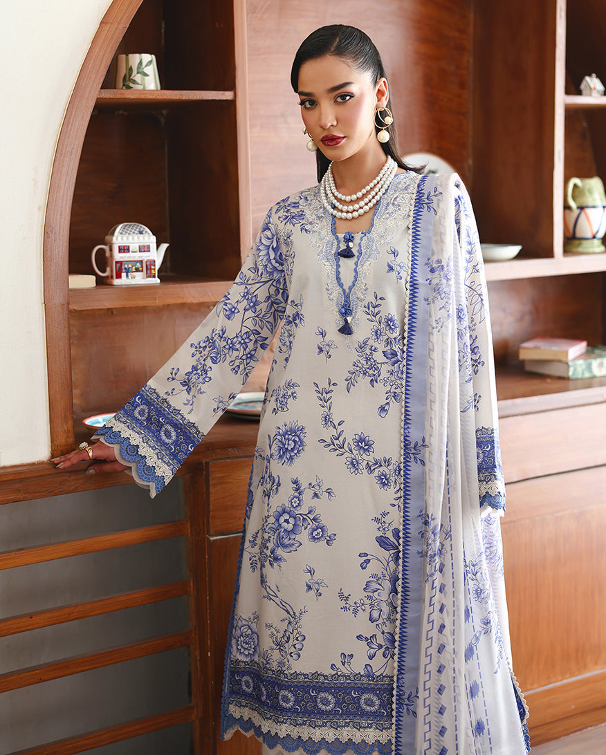 Roheenaz | Eclat Garden Printed Lawn | Lilac bloom by Roheenaz - Designer Dress  - Type : Ladies Clothes - Available at Libayah - 100% Original 