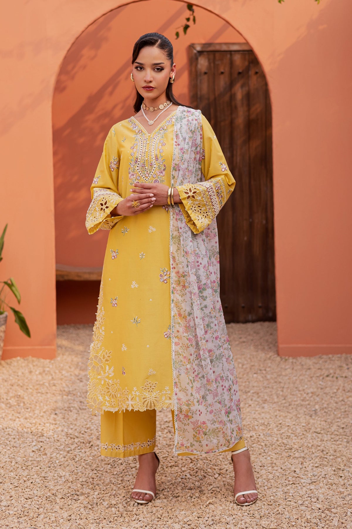 Batik | Festive Eid 26 | Lime Darla - by Libayah - Registered Vendor of : Batik - 100% Original Designer Dress