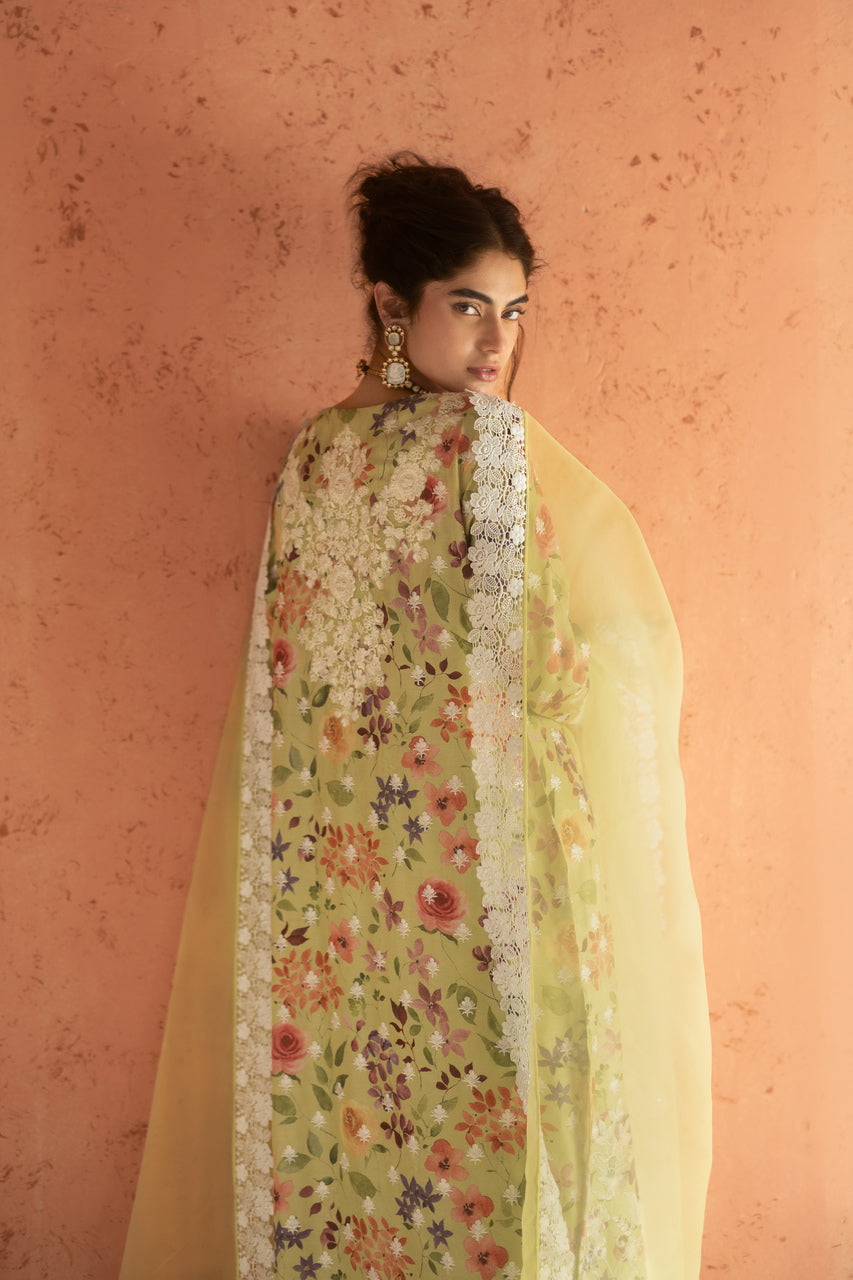 Zainab Chottani | Summer Edition 26 | Lime Frost by Zainab Chottani - Designer Dress  - Type : Ladies Clothes - Available at Libayah - 100% Original 