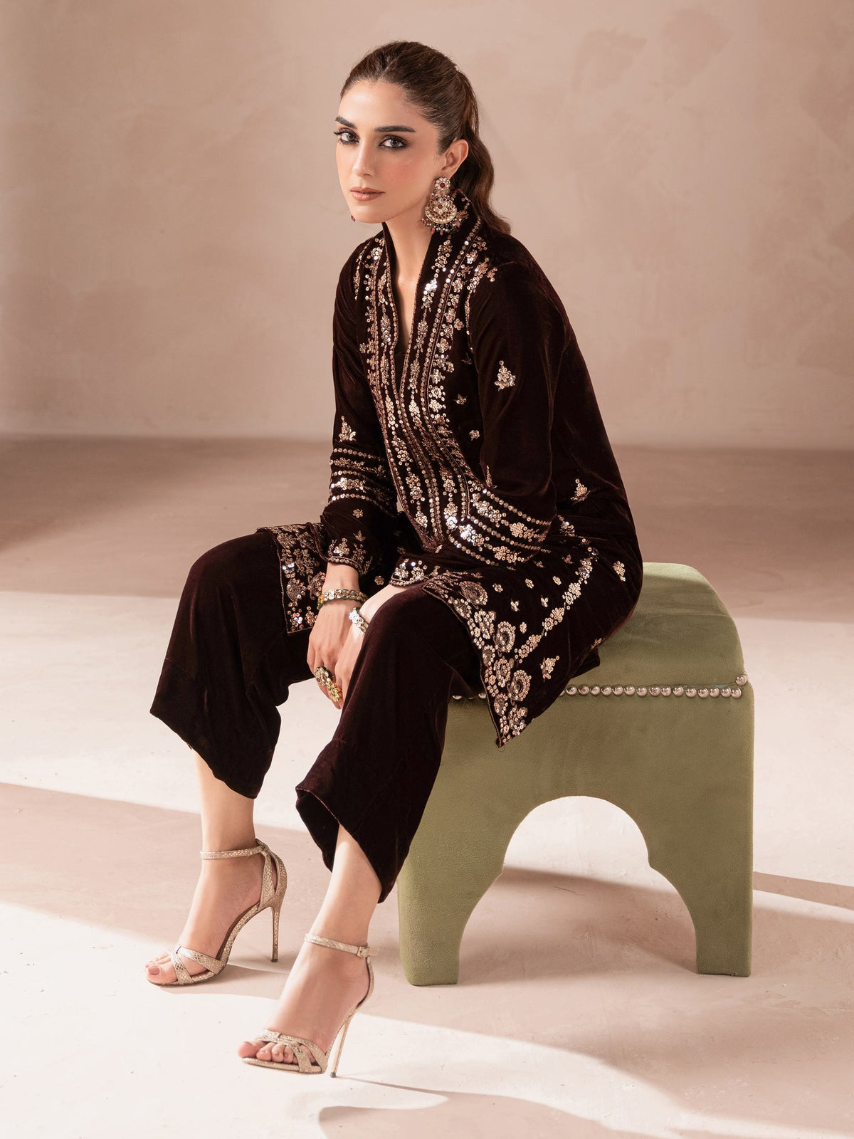 Lime Light | Velvet Pret | V-08 by Lime Light - Designer Dress - Type: Ladies Clothes - Available at Libayah - 100% Original