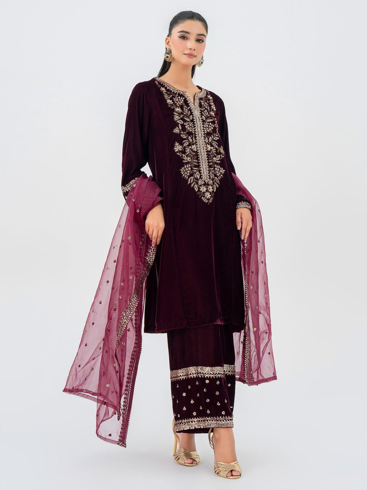 Lime Light | Velvet Pret | V-11 by Lime Light - Designer Dress - Type: Ladies Clothes - Available at Libayah - 100% Original