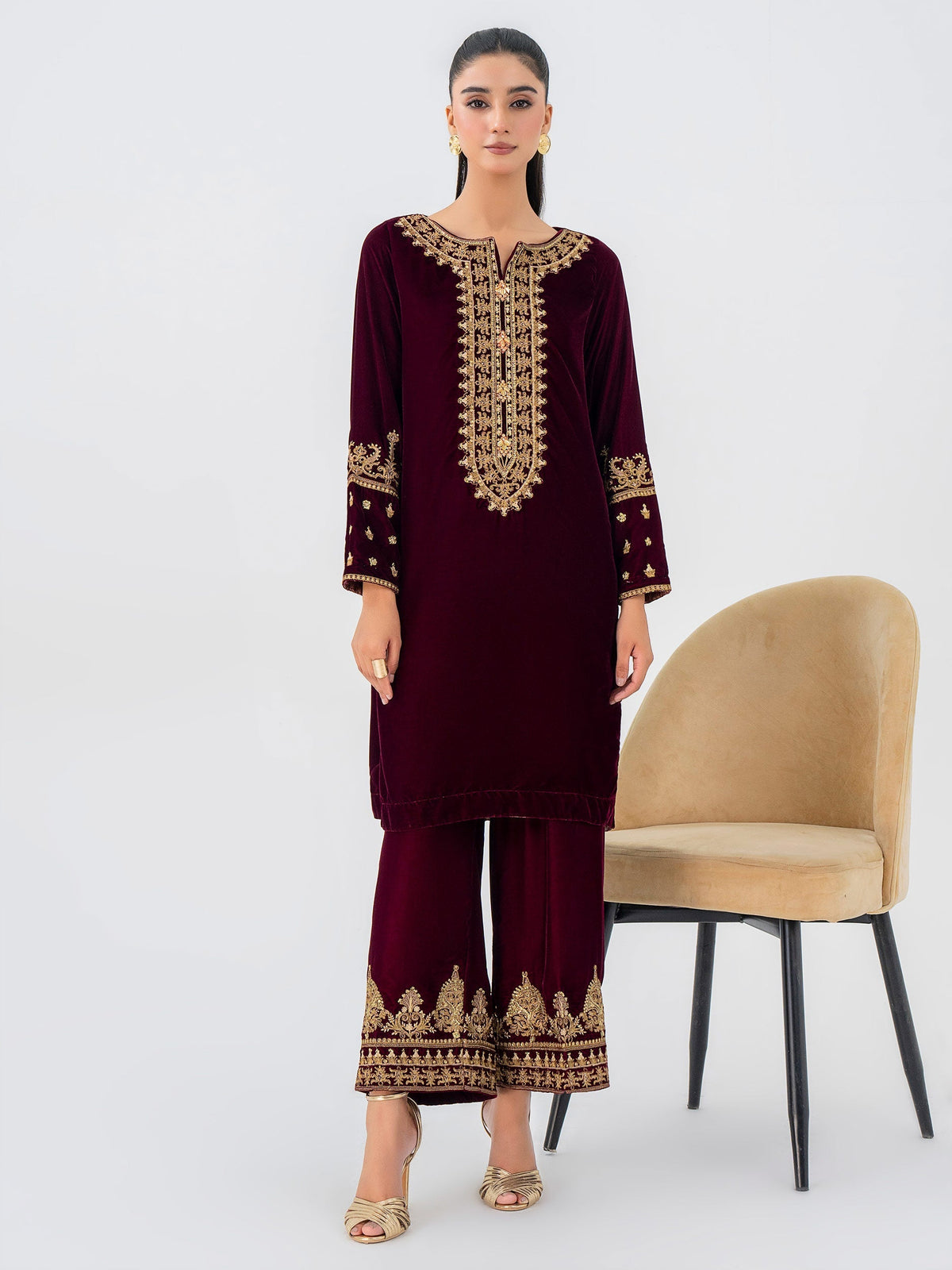 Lime Light | Velvet Pret | V-15 by Lime Light - Designer Dress - Type: Ladies Clothes - Available at Libayah - 100% Original
