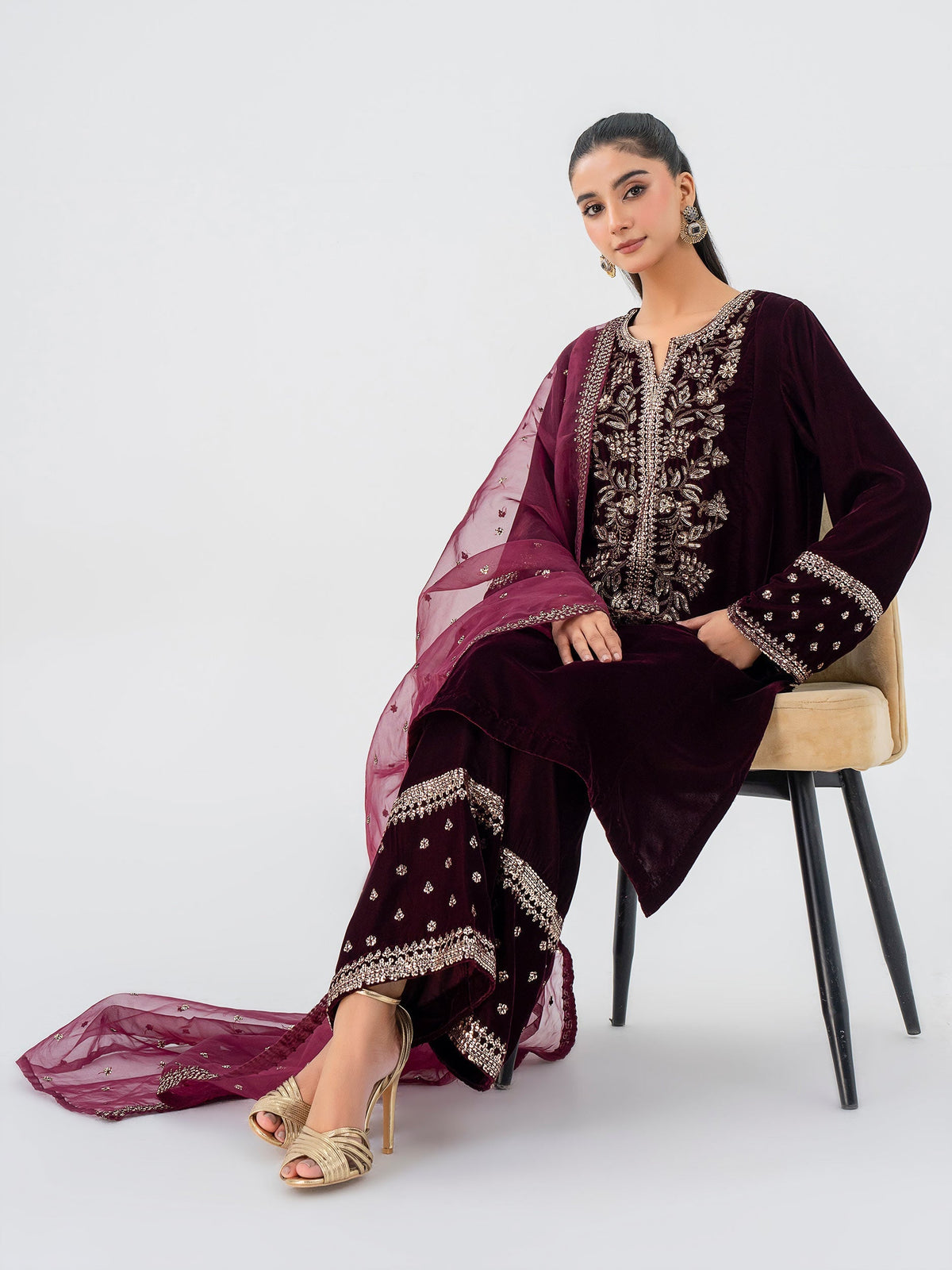 Lime Light | Velvet Pret | V-11 by Lime Light - Designer Dress - Type: Ladies Clothes - Available at Libayah - 100% Original