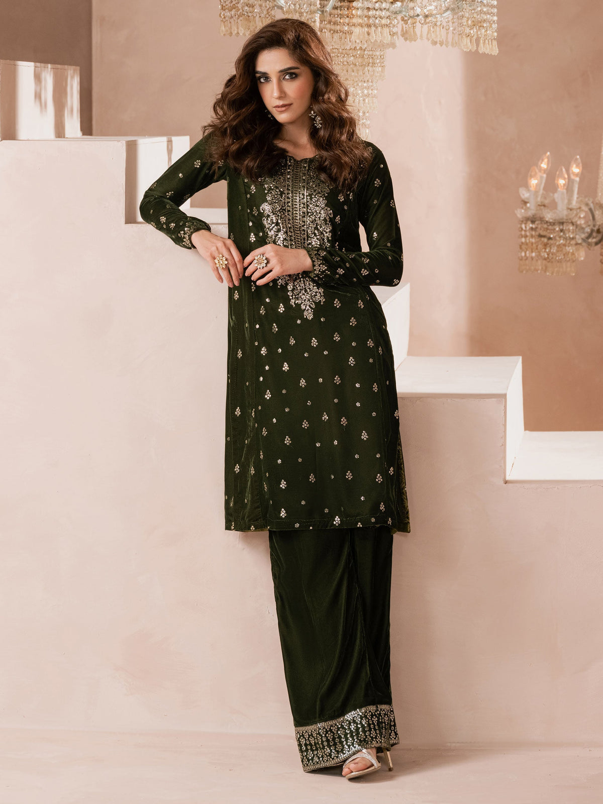 Lime Light | Velvet Pret | V-07 by Lime Light - Designer Dress - Type: Ladies Clothes - Available at Libayah - 100% Original