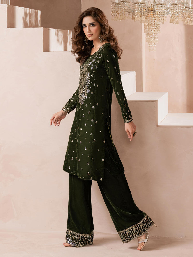 Lime Light | Velvet Pret | V-07 by Lime Light - Designer Dress - Type: Ladies Clothes - Available at Libayah - 100% Original
