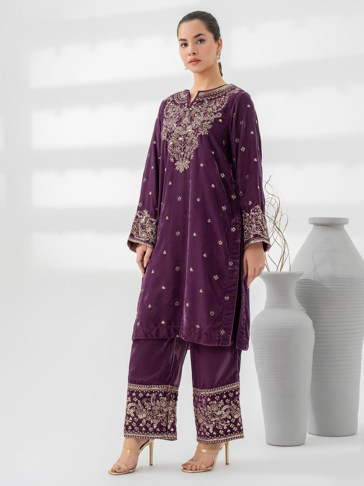 Lime Light | Velvet Pret | V-03 by Lime Light - Designer Dress - Type: Ladies Clothes - Available at Libayah - 100% Original