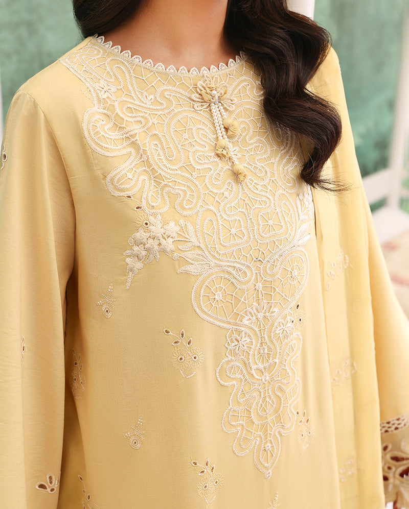 Roheenaz | Veil of Summer Chikankari | Lumiere Yellow by Roheenaz - Designer Dress  - Type : Ladies Clothes - Available at Libayah - 100% Original 
