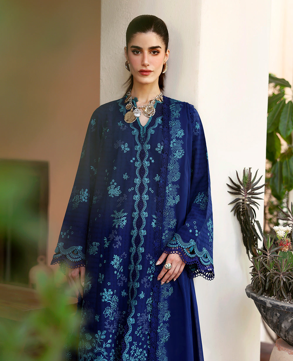 Republic Womenswear | Embroidered Pret | M-156 by Republic Womenswear - Designer Dress  - Type : Ladies Clothes - Available at Libayah - 100% Original 