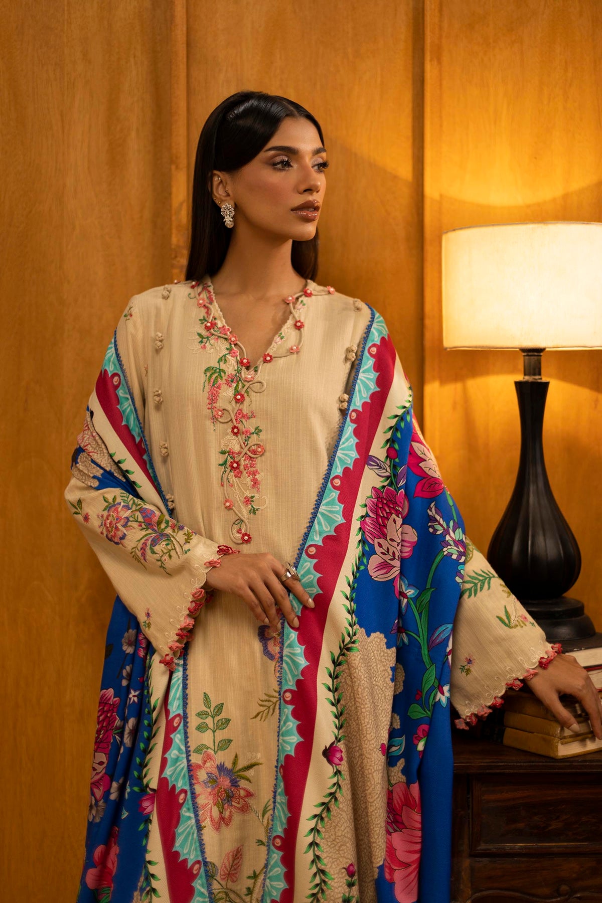 Sana Safinaz | Muzlin Winter 25 | M253-001A by Sana Safinaz - Designer Dress - Type : Ladies Clothes - Available at Libayah - 100% Original 