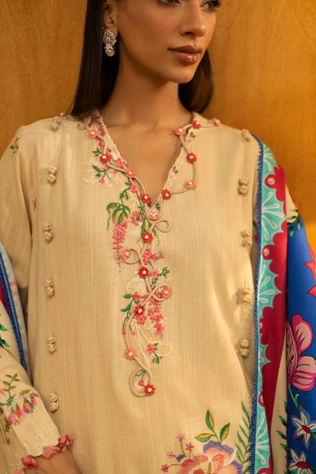 Sana Safinaz | Muzlin Winter 25 | M253-001A by Sana Safinaz - Designer Dress - Type : Ladies Clothes - Available at Libayah - 100% Original 