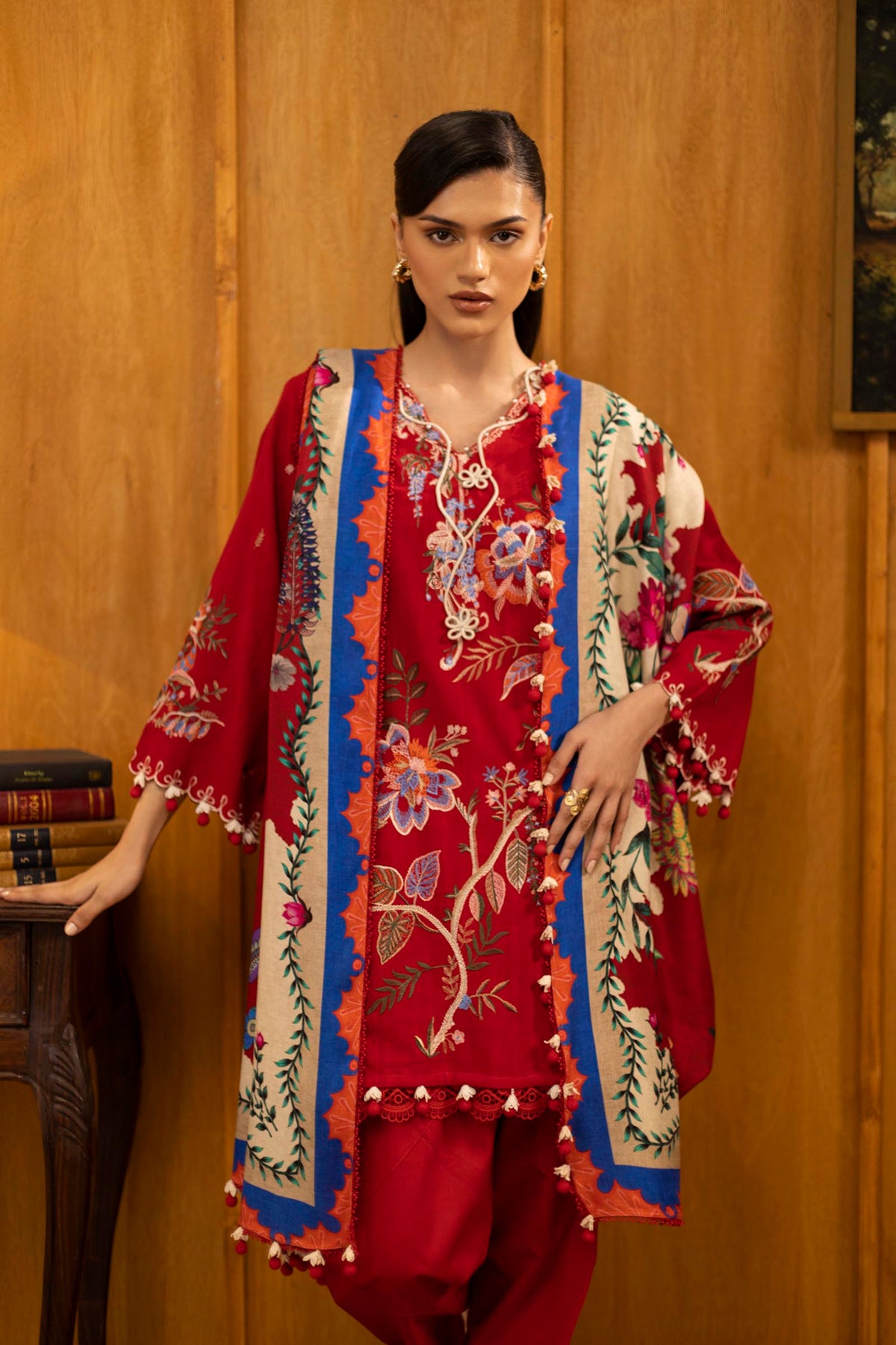 Sana Safinaz | Muzlin Winter 25 | M253-001B by Sana Safinaz - Designer Dress - Type : Ladies Clothes - Available at Libayah - 100% Original 