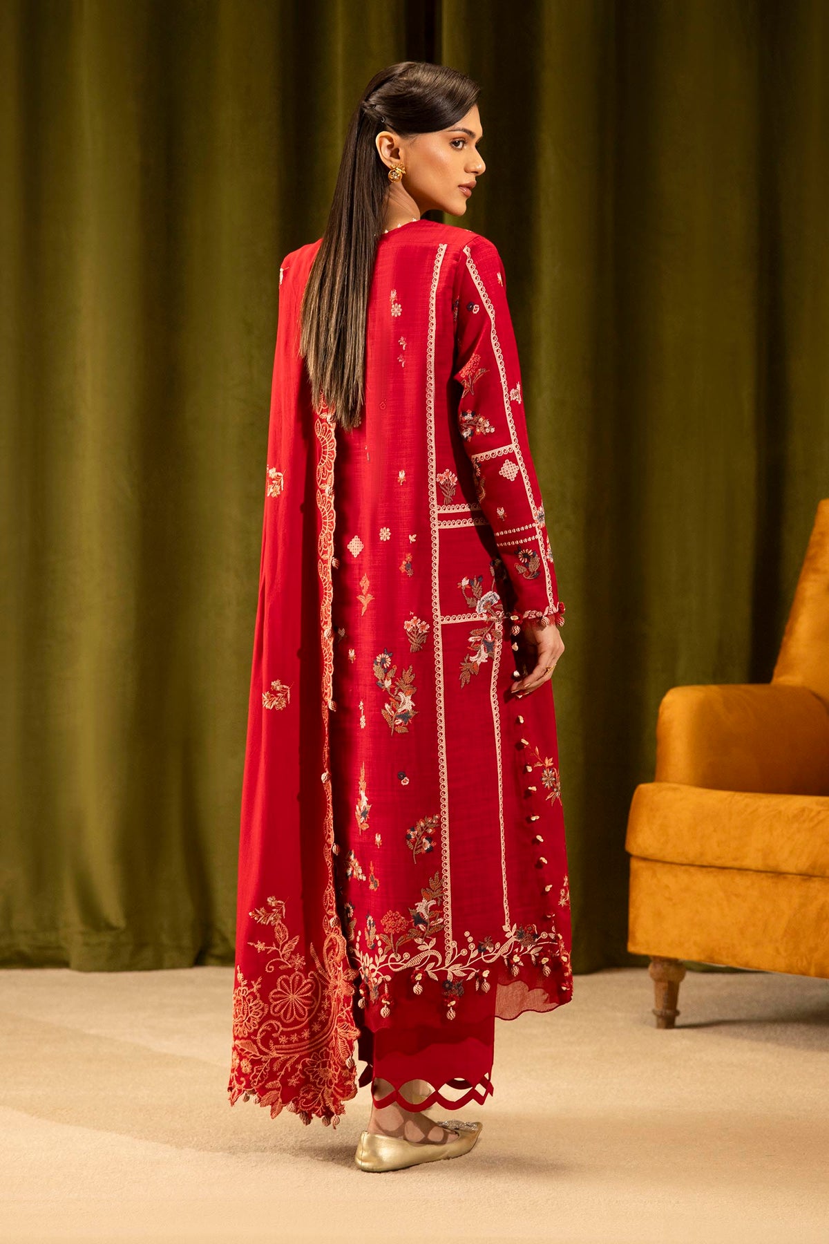 Sana Safinaz | Muzlin Winter 25 | M253-002A by Sana Safinaz - Designer Dress - Type : Ladies Clothes - Available at Libayah - 100% Original 
