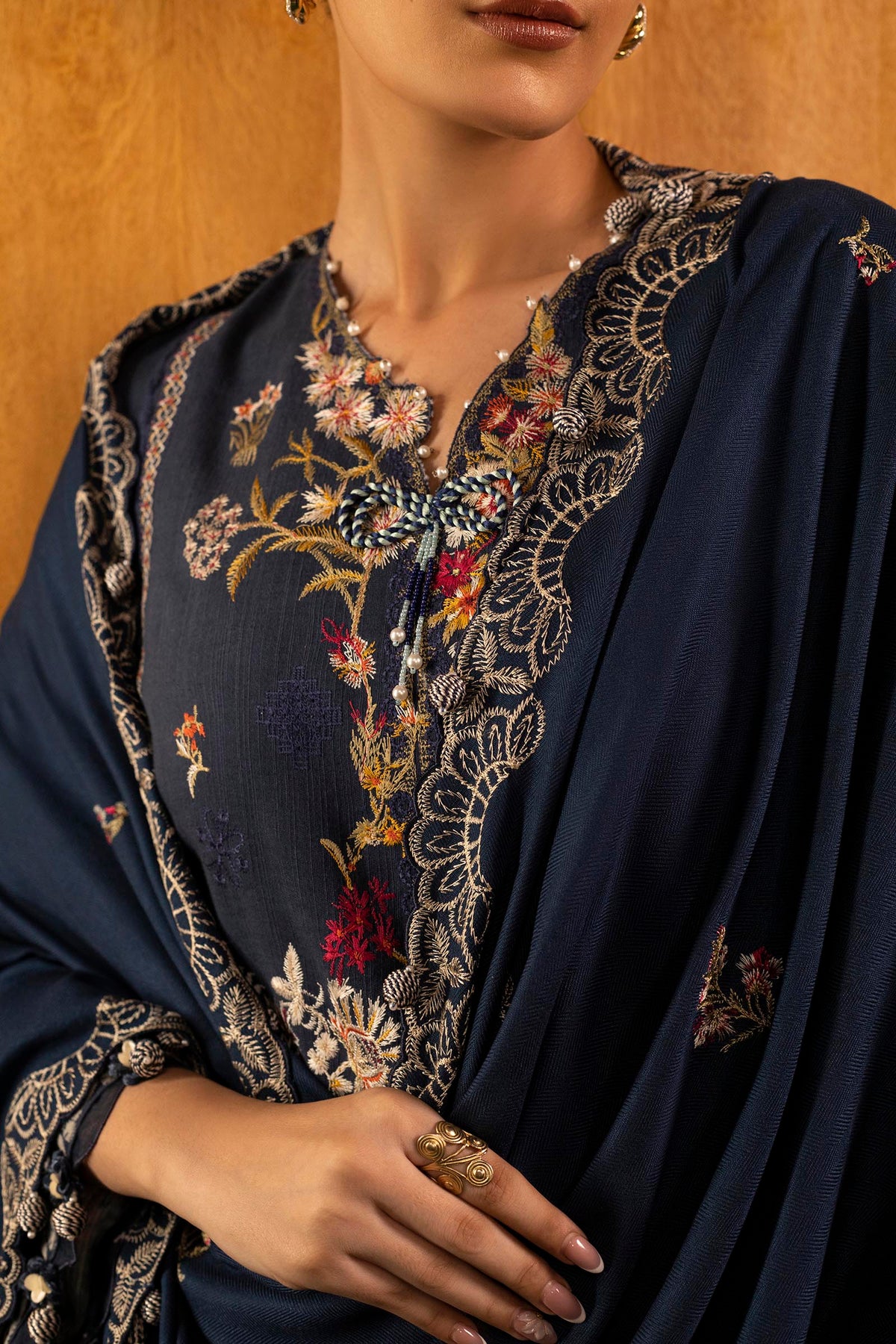 Sana Safinaz | Muzlin Winter 25 | M253-002B by Sana Safinaz - Designer Dress - Type : Ladies Clothes - Available at Libayah - 100% Original 