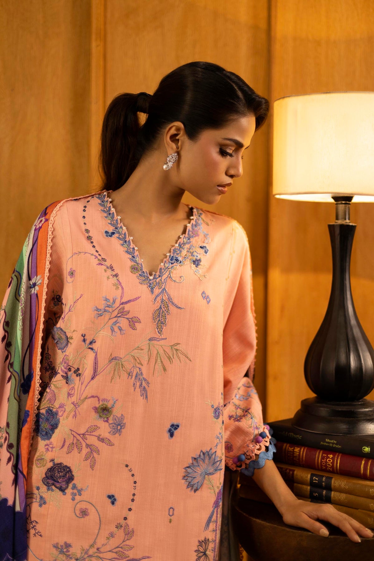 Sana Safinaz | Muzlin Winter 25 | M253-006B by Sana Safinaz - Designer Dress - Type : Ladies Clothes - Available at Libayah - 100% Original 