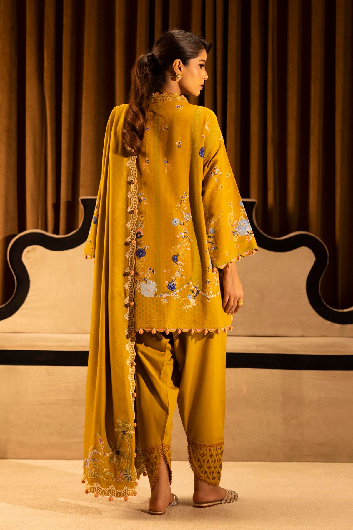 Sana Safinaz | Muzlin Winter 25 | M253-007B by Sana Abbas - Designer Dress - Type : Ladies Clothes - Available at Libayah - 100% Original 