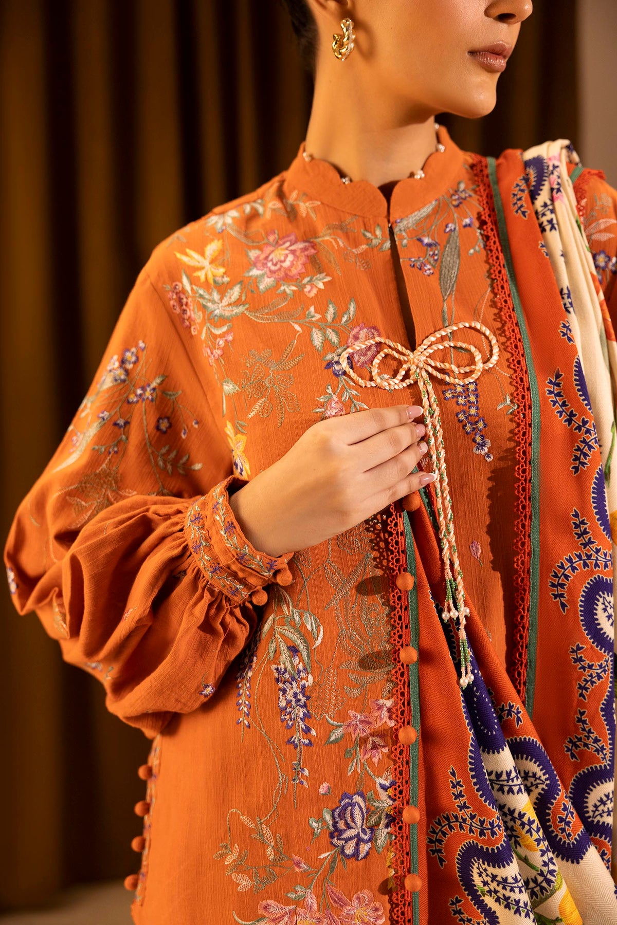 Sana Safinaz | Muzlin Winter 25 | M253-009B by Sana Safinaz - Designer Dress - Type : Ladies Clothes - Available at Libayah - 100% Original 