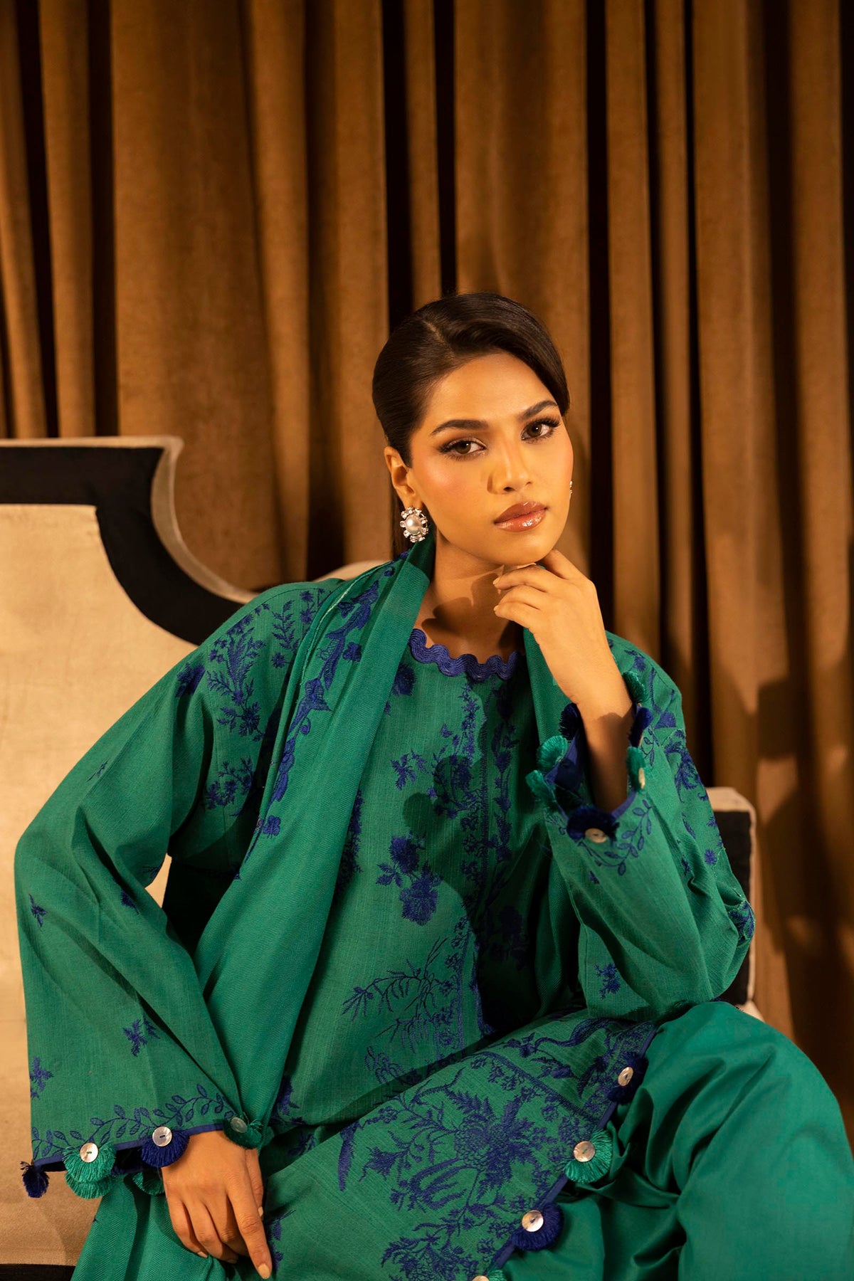 Sana Safinaz | Muzlin Winter 25 | 010A by Sana Safinaz - Designer Dress - Type : Ladies Clothes - Available at Libayah - 100% Original 