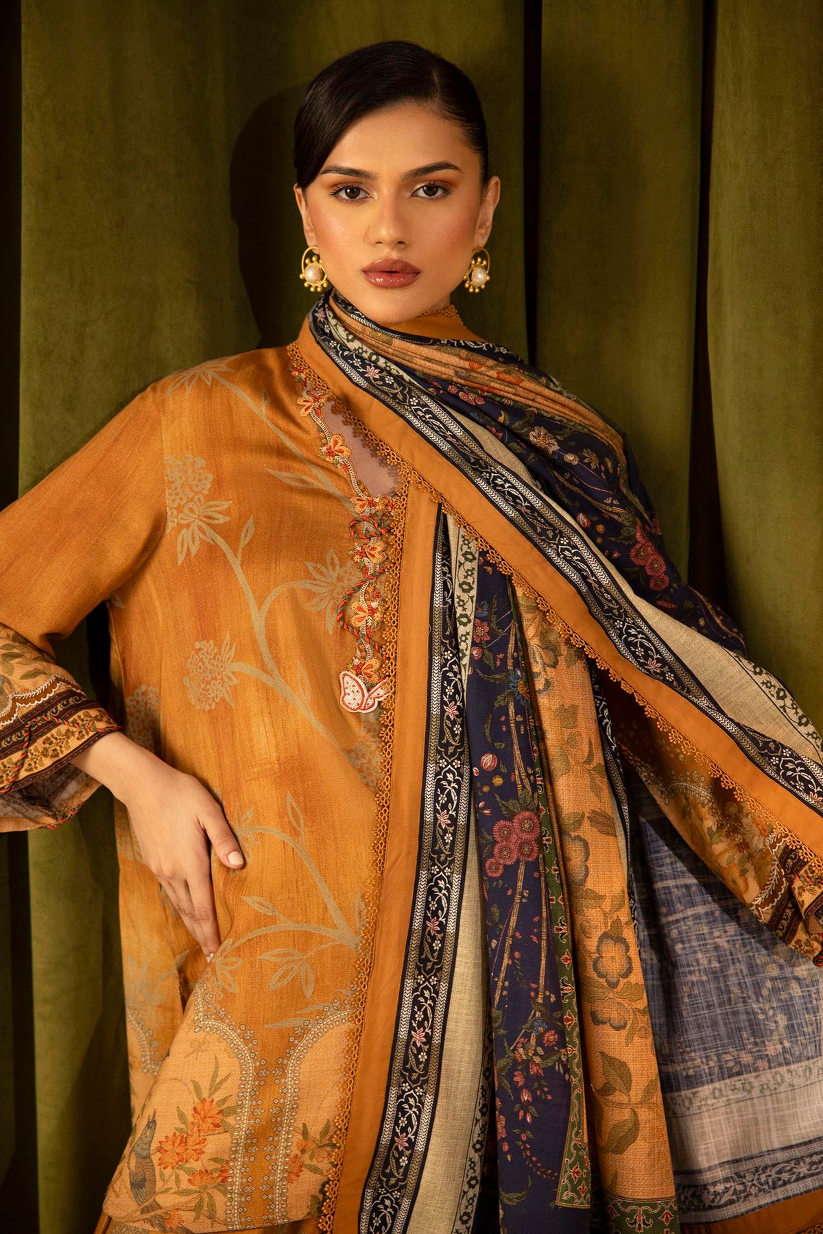 Sana Safinaz | Muzlin Winter 25 | 016B by Sana Safinaz - Designer Dress - Type : Ladies Clothes - Available at Libayah - 100% Original 