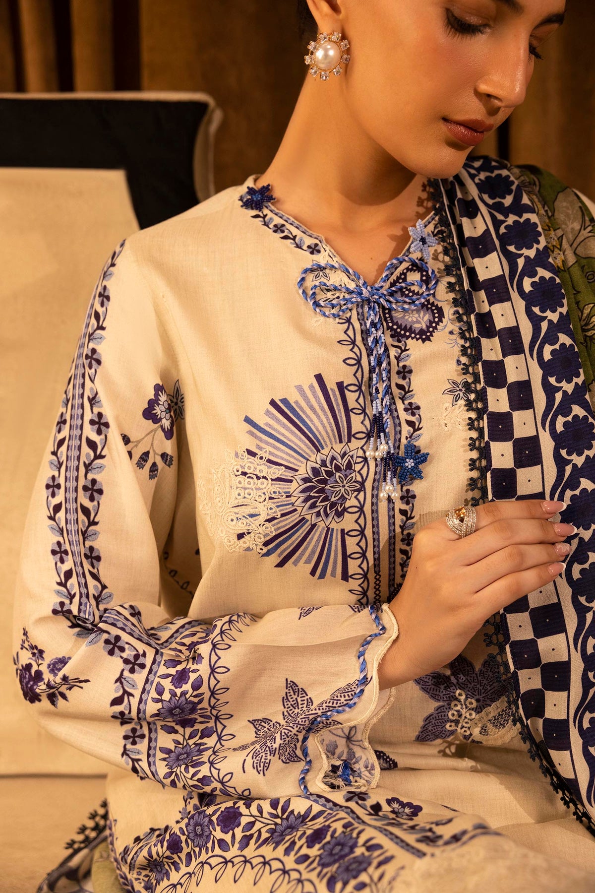 Sana Safinaz | Muzlin Winter 25 | 020B by Sana Safinaz - Designer Dress - Type : Ladies Clothes - Available at Libayah - 100% Original 