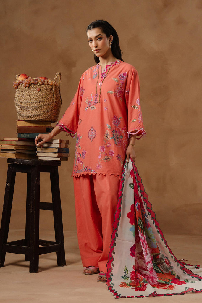 Sana Safinaz | Muzlin Spring 26 | M261-006B-AL by Sana Safinaz - Designer Dress - Type : Luxury Dress - Available at Libayah - 100% Original