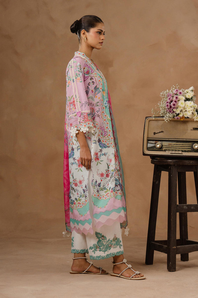 Sana Safinaz | Muzlin Spring 26 | M261-013A-CU by Sana Safinaz - Designer Dress - Type : Luxury Dress - Available at Libayah - 100% Original