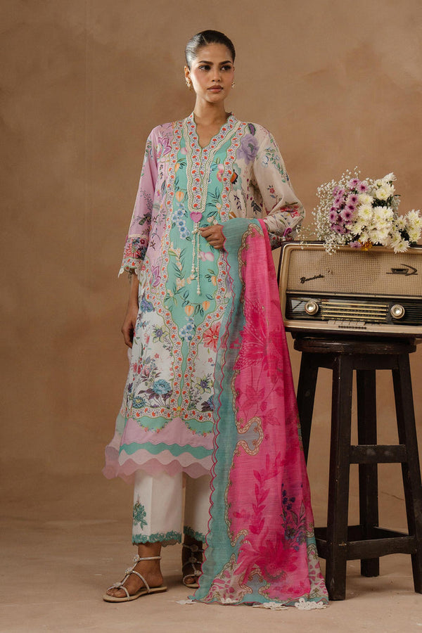 Sana Safinaz | Muzlin Spring 26 | M261-013A-CU by Sana Safinaz - Designer Dress - Type : Luxury Dress - Available at Libayah - 100% Original