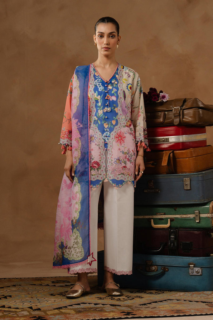 Sana Safinaz | Muzlin Spring 26 | M261-013B-CU by Sana Safinaz - Designer Dress - Type : Luxury Dress - Available at Libayah - 100% Original