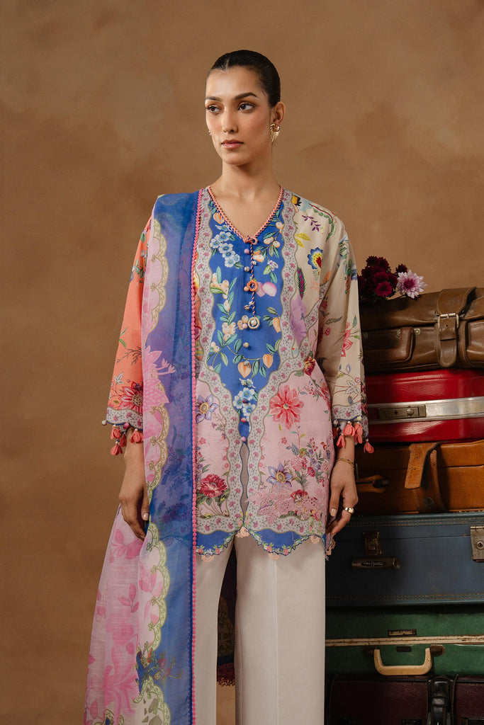 Sana Safinaz | Muzlin Spring 26 | M261-013B-CU by Sana Safinaz - Designer Dress - Type : Luxury Dress - Available at Libayah - 100% Original