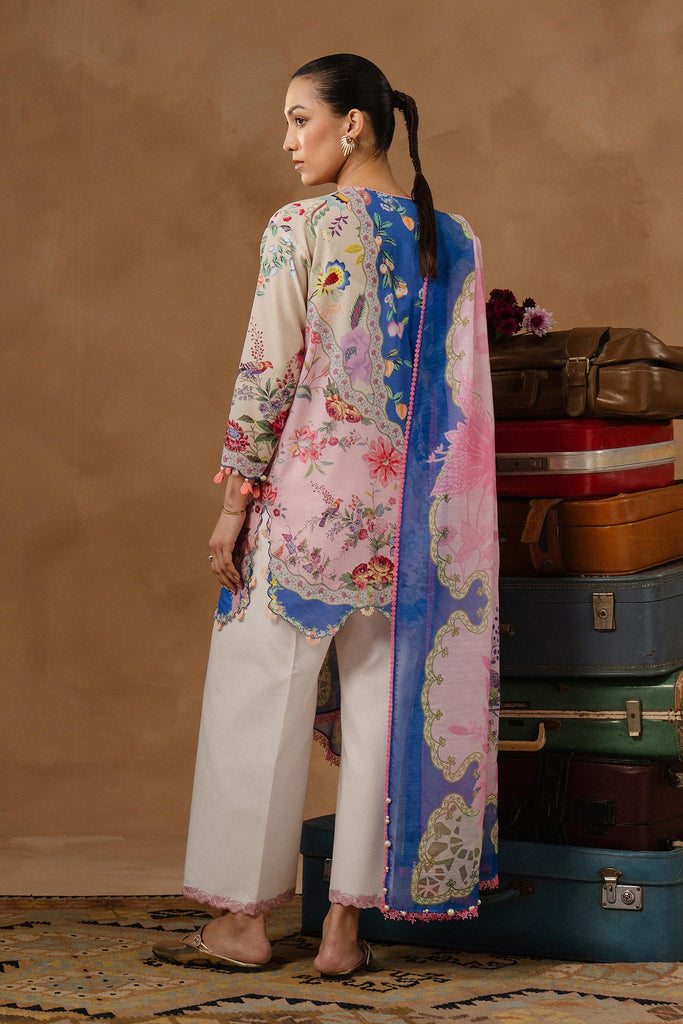 Sana Safinaz | Muzlin Spring 26 | M261-013B-CU by Sana Safinaz - Designer Dress - Type : Luxury Dress - Available at Libayah - 100% Original