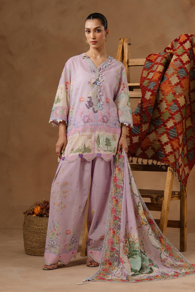 Sana Safinaz | Muzlin Spring 26 | M261-014A-CU by Sana Safinaz - Designer Dress - Type : Luxury Dress - Available at Libayah - 100% Original