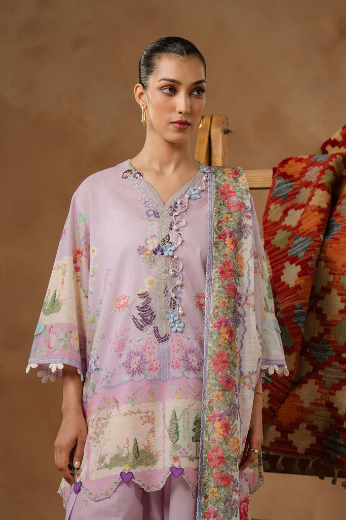 Sana Safinaz | Muzlin Spring 26 | M261-014A-CU by Sana Safinaz - Designer Dress - Type : Luxury Dress - Available at Libayah - 100% Original