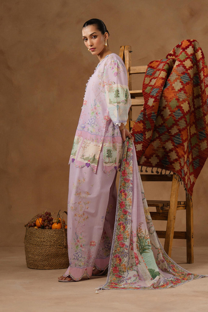 Sana Safinaz | Muzlin Spring 26 | M261-014A-CU by Sana Safinaz - Designer Dress - Type : Luxury Dress - Available at Libayah - 100% Original