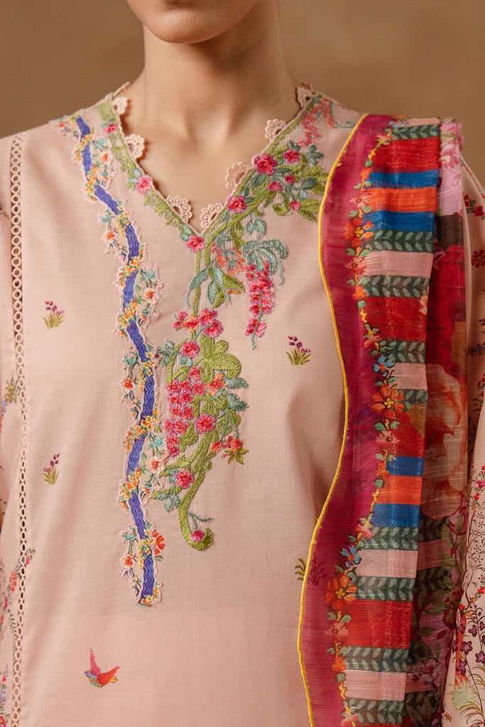 Sana Safinaz | Muzlin Spring 26 | M261-015B-CU by Sana Safinaz - Designer Dress - Type : Luxury Dress - Available at Libayah - 100% Original