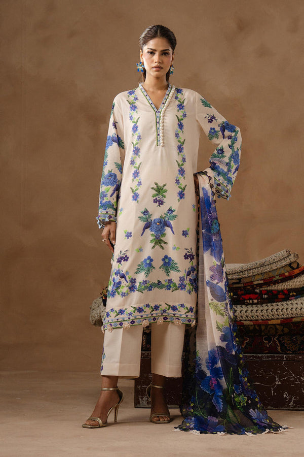 Sana Safinaz | Muzlin Spring 26 | M261-016A-CU by Sana Safinaz - Designer Dress - Type : Luxury Dress - Available at Libayah - 100% Original