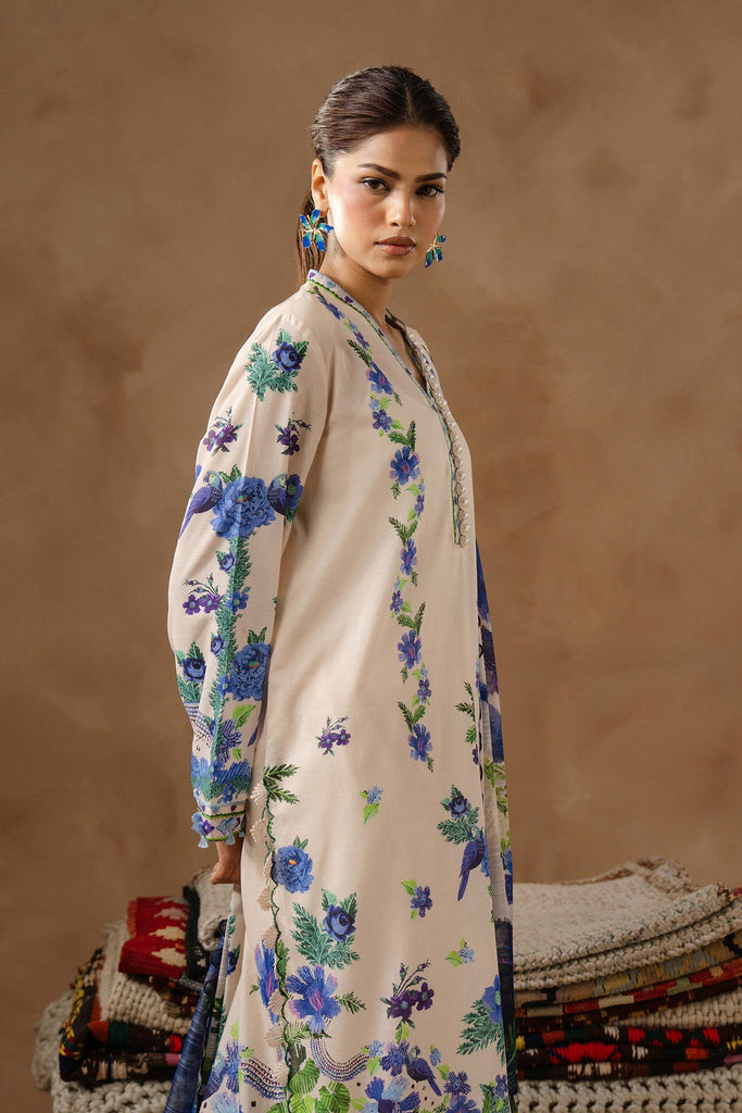 Sana Safinaz | Muzlin Spring 26 | M261-016A-CU by Sana Safinaz - Designer Dress - Type : Luxury Dress - Available at Libayah - 100% Original
